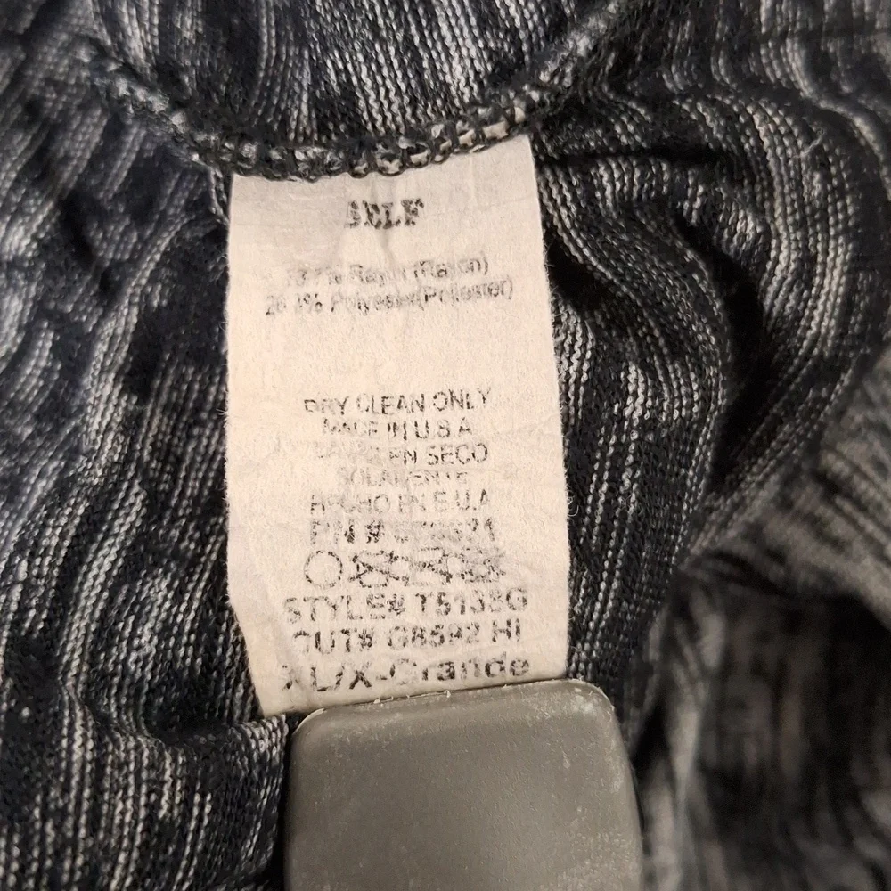 Hail3Y:23 Heather Gray Black Academia Lagenlook Cowl Neck Cozy Sweater Size XL